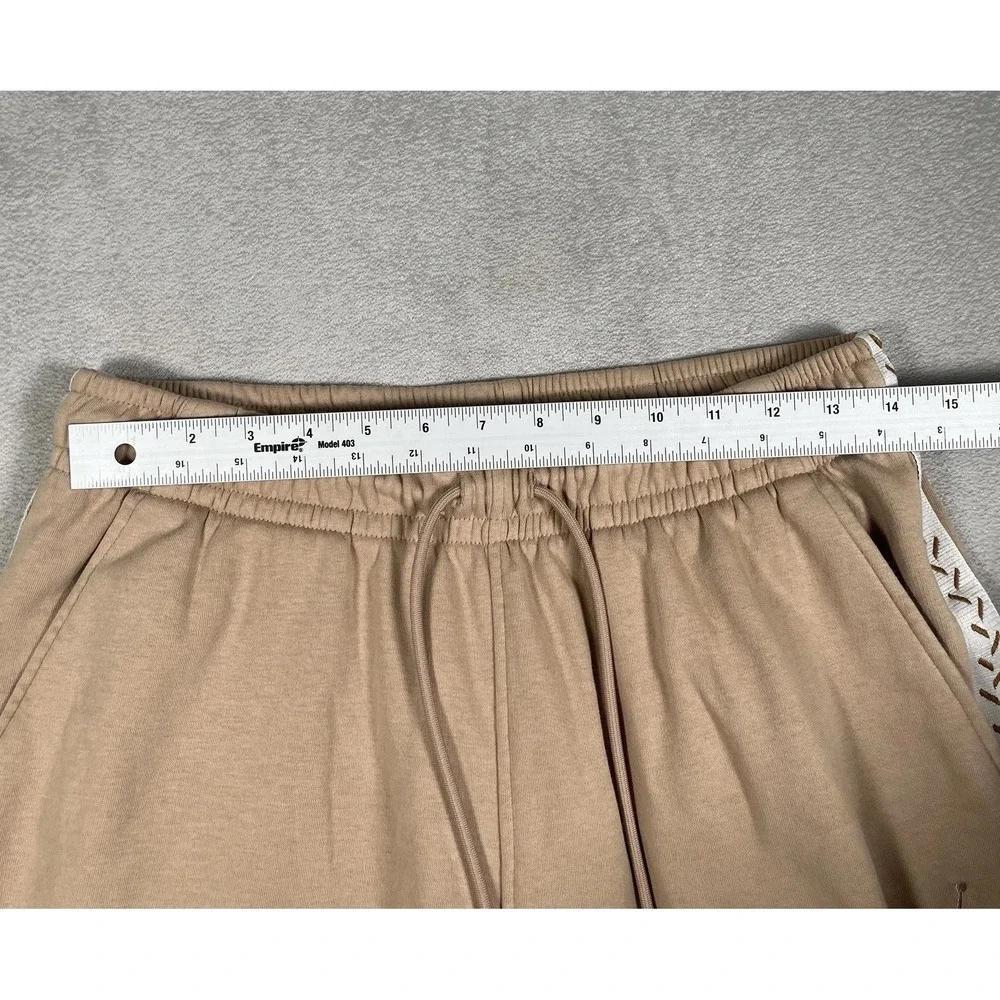 Jordan Flight MVP Fleece Pants Men's M Brown White Stripe Joggers FN6356-244
